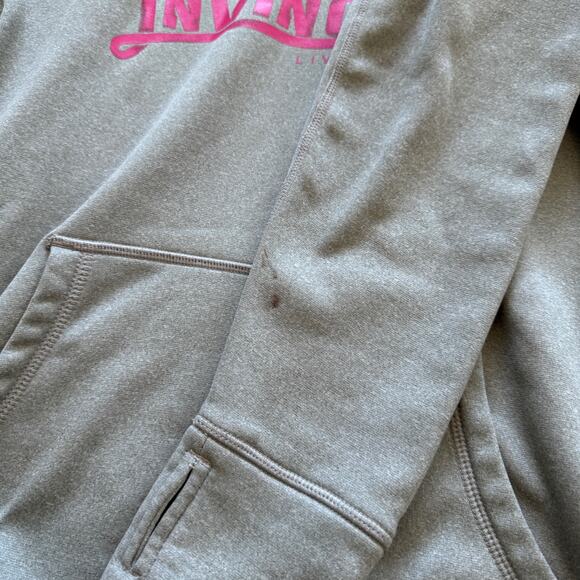 Nike Therma-Fit Pullover Hoodie Livestrong Be Invincible Gray Womens Size M - Picture 6 of 12